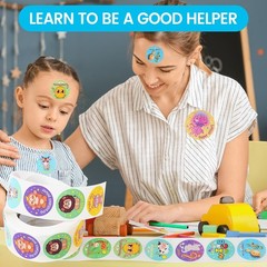 1000PCS Animal & Music Notes Reward Stickers for Kids Classroom, 2 Rolls