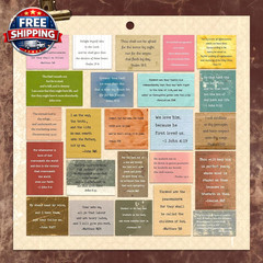 300 PCS Vintage Bible Verse Stickers, Typewriter Style Christian Stickers, Inspi