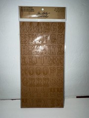 Tim Holtz Idea-ology Lot of 7 Kraft Resistance Chipboard Letters And Digits Alph