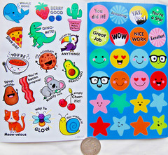 AGC Stickers set 2 smiley funny star puns koala snail bacon reward whale pizza