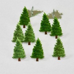 TREE SCRAPBOOKING DECORATIVE BRADS EYELET OUTLET 8 PCS