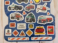 Tonka Truck Stickers Construction Police Vehicles Fire Engine Traffic Signs New