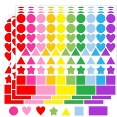 2016 PCS Colored Shape Stickers 10 Colors 6 Shape Dot Stickers Color Coding L…