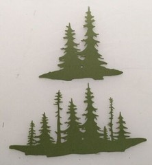 Tim Holtz Die Cuts * Forest Shadows * 6 Sets * White or Green Cardstock
