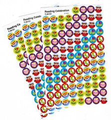 3 Sheets READING 300 Scrapbook Stickers!! I Love Books READ Bookworm