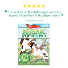 Mosaic Sticker Art Craft Kit Nature Scenes Over 850 Stickers for All Ages