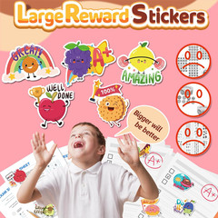300PCS Large Scratch and Sniff Scented Stickers for Kids, Incentive Smelly Summe