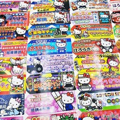 50 pcs random design Japanese vintage style Hello kitty tag shape sticker lot