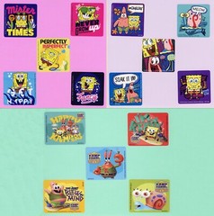 15 SpongeBob SquarePants Assorted Large Stickers – Party Favors – Rewards