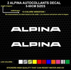 2 Alpina Decorative Stickers – Vehicles & Accessories, 2 Piece Set