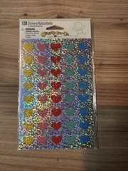 Stickety-Doo-Da Glitter Sticker Lot 15 Packs Hearts Stars Rainbow Princess