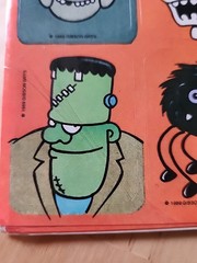 Vintage 80’s Gibson Halloween Creatures Sticker Sheet Rare