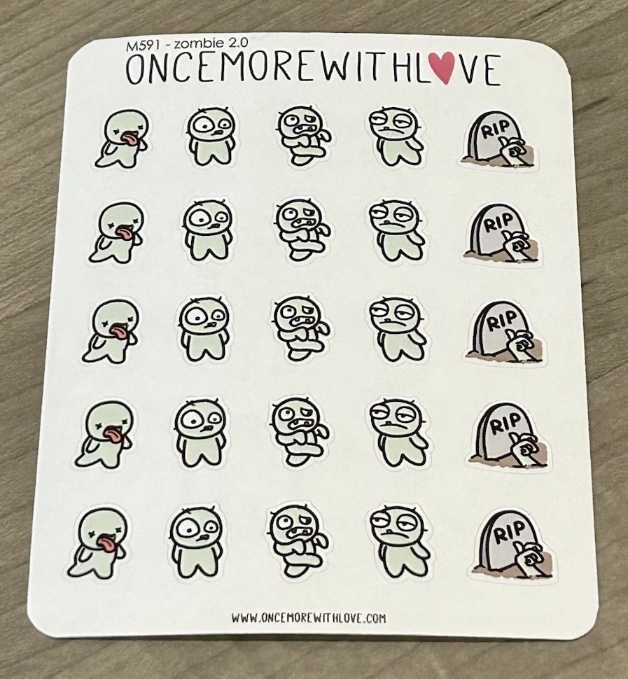 NEW Once More With Love ❤️ Zombie Munchkins 2.0 Sticker Set OMWL Stickers