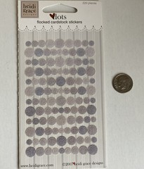LAST! Flocked Dots Scrapbook Card Making Stickers Brown Tan White Heidi Grace