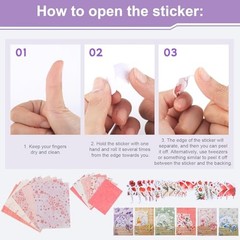480 Pcs Floral Scrapbook Paper Junk Journal Stickers Supplies Colorful floral