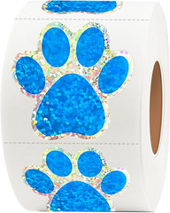 Paw Stickers, Clear Paw Prints Stickers, 500 Pcs 1 Inch Puppy Dog Paw Stickers,