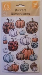 Crafter’s Square Autumn/Fall Pumpkin Themed Pop-up Stickers, (Brand New) 14 pc
