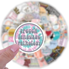 120PCS Speech Language Pathologist Stickers for Water Bottles and Laptops