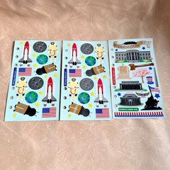 Stickopotamus Stickers Scrapbooking Lot – Camping, NASA Space, Washington DC