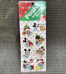 Vintage Disney Mickey Mouse Christmas Stickers 3M Post-It Removable Stickers