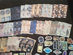 Original Retro Material Pack 100 Pc Scrapbooking JJ Craft Kit Papers Illusory…