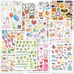 Year-Round Holidays Sticker Variety Pack – 6 Sheets, 202 Assorted Stickers