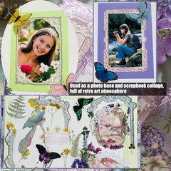 90 Sheets Vintage Scrapbook Paper Kit, Die-Cut Decorative and Decoupage Paper