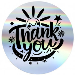 Thank You Stickers Pack of 50 – Round Labels for Orders, Gifts & Pack 2″