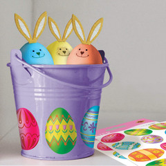 4-Pack Easter Egg Stickers, 4-3/4 X 7-1/2-Inch Sheets