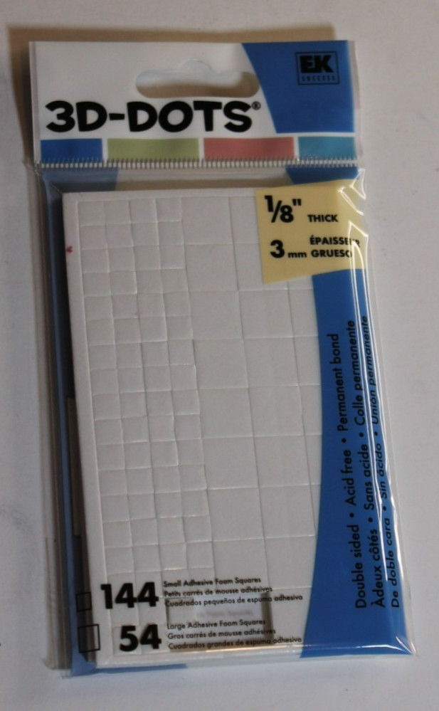 EK Success 3D Dots 1/8″ thick 144 small (3 missing) 54 large (1 missing) Craft