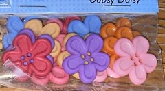 Dress it up Memory Mates- Oppsy Daisy – Flowers Buttons Scrapbook Embellishments