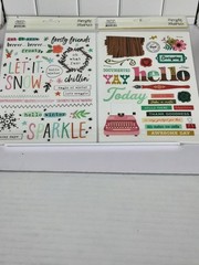 NEW Simple Stories 2 Rub On Transfers 6×8 Sheets Note Worthy & Winter Wonder