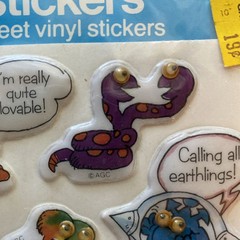 Vintage American Greetings Puffy Monsters Googly Eyes Stickers 1982 SEALED Rare