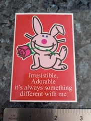 Happy Bunny Sticker Jim Benton Cute Funny Humor Vending Machine Sticker