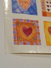 Vintage Hallmark Sticker Hearts/Valentine Sheet And Unknown Big Heart Shiny