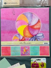 Girl Scrapbook Supply Lot Pink Pastel Paper Stickers Embellishments Card Making