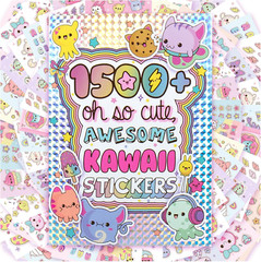 ® 1500 Sticker Book by , Fun Craft Stickers, Cute Gifts for Girls Kids Teens Adu