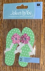 RARE Jolees Flip Flops🩴Thongs 3D Beach Summer Vacation Ocean Scrapbook Stickers