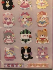 Kawaii Cute Cat Kitty Costume Party Scrapbook Sticker Sheet Scrapbook Diary Htf