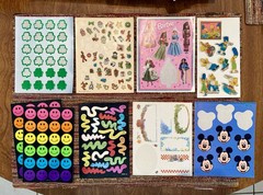 vintage ~ hallmark gibson agc – asst sticker lot – 18 sheets