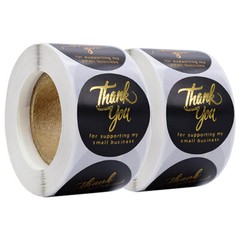 1.5 Inch Thank You For Supporting My Small Business Self Adhesive Stickers Rolls