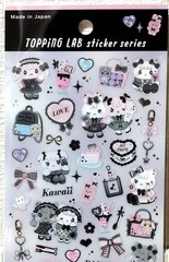 GAIA Topping LAB Sticker Kawaii Animal Rabbit Dog Cat Love Kids MADE IN JAPAN