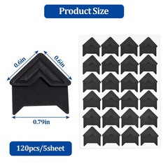 120 PCS Black Self Adhesive Photo Mounting Corners DIY Scrapbook Album Craft