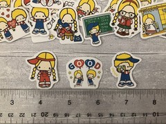 Kawaii Patty & Jimmy 35 pc MATTE Journaling Scrapbooking Stickers Flakes