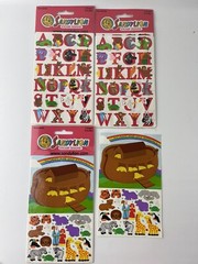 Sandylion Kromekote Animal Alphabet Letters Stickers New Sealed VTG Noah’s Arc