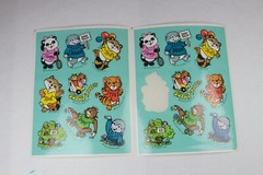 Hallmark Shirt Tales Sticker Sheet x2 1982 Vintage one missing
