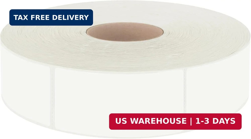 600 PCS White Rectangular Stickers, Blank Write On Labels Self-Adhesive Stickers