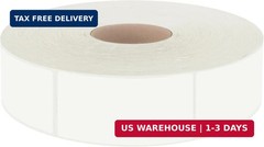 600 PCS White Rectangular Stickers, Blank Write On Labels Self-Adhesive Stickers