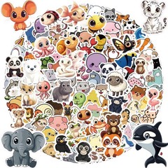 Waterproof 106PCS Non-Repeating Animal Stickers – Creative Fun for Everyone