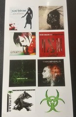 Industrial/ aggrotech band sticker sheet